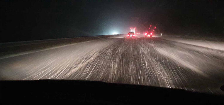 A taste of winter on the way back from Bonn.