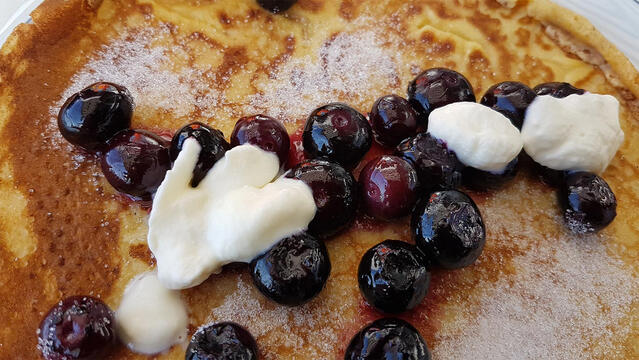 Pancakes for breakfast.