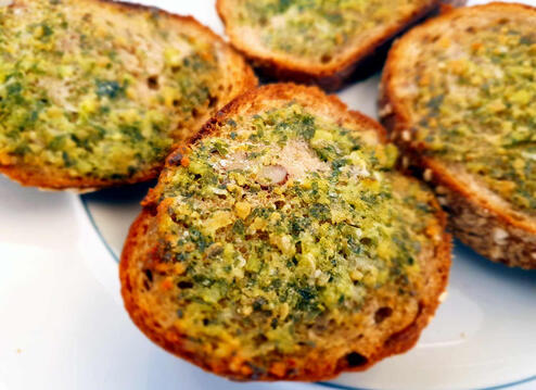 Classic Italian "bruschetta".