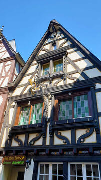 Typical (and beautiful) half-timbered house in the area.
